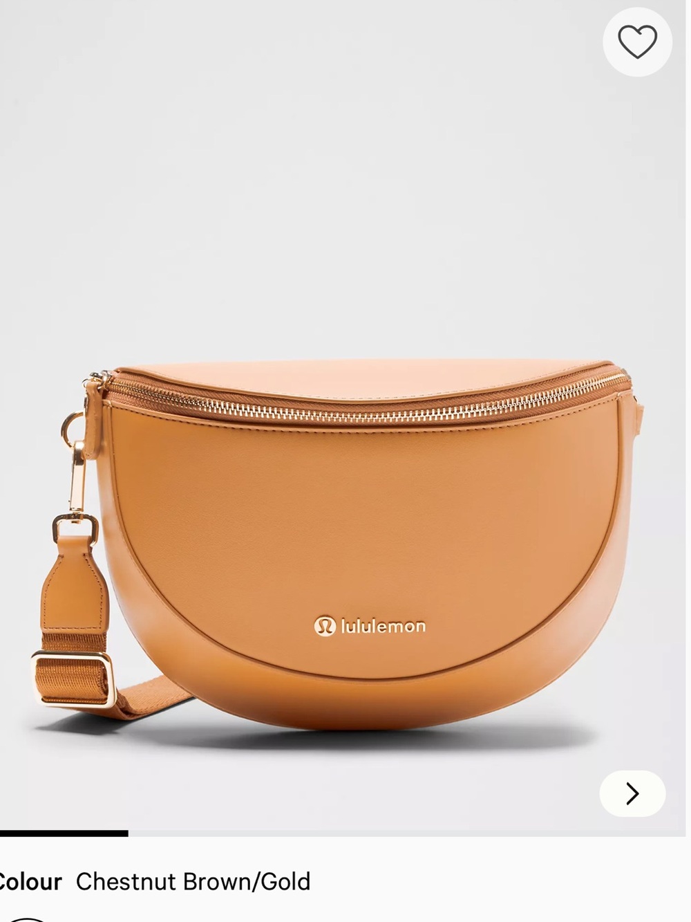 Lululemon Leather Alternative Saddle Crossbody Bag 2L